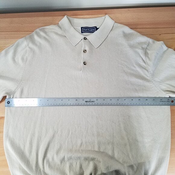 Paul Fredrick Men’s Polo Sweater –Size XL –Beige –Silk, Cashmere & Cotton Blend - Picture 4 of 14